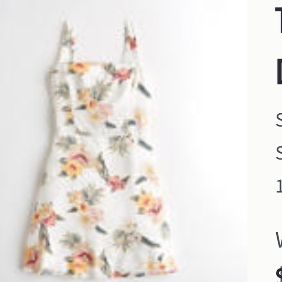 Hollister floral tie-back a-line mini dress - Picture 2 of 8